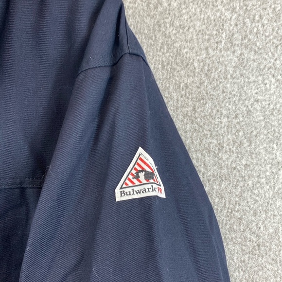 Bulwark FR canvas chore coat XL bomber style zip & snap heavy welding workwear - Picture 4 of 11
